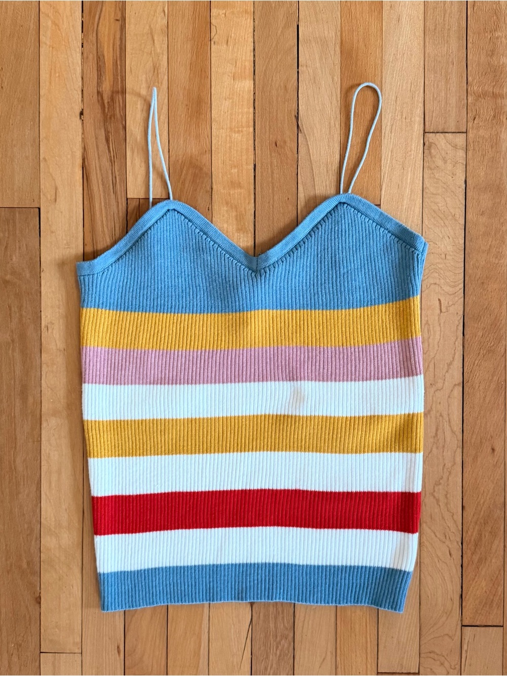 NWOT Striped Knit Cami Tank Top